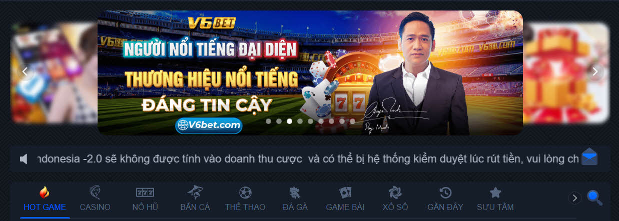 Đa dạng các sản phẩm dịch vụ đỉnh cao có mặt trên app V6Bet